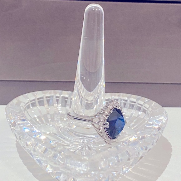 Sterling Silver Cubic Zirconia Blue Sapphire Ring - Picture 8 of 16